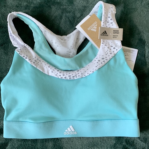 Adidas primeblue bra medium support XS NWT - Picture 6 of 13
